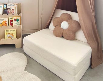 Sofa modułowa TEDDY 80X80, indywidualna z oparciem, sofa dziecięca, kanapa do zabawy dla dzieci, sofa dziecięca Coduroy, sofa do zabawy, kanapa dla dzieci, sofa Ponponi
