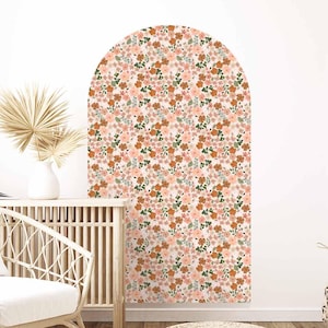 Bogen Blumenmuster, Wandaufkleber, Kinderzimmer Wandsticker, Blumenmuster, abnehmbare Tapete, Kinderzimmer Aufkleber