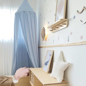 Canopy light blue, Bed canopy, Baby canopy, kids canopy, bed tent, Nursery canopy, Crib canopy 100% cotton