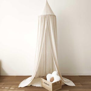 Canopy ivory white, Bed canopy, Baby canopy, kids canopy, bed tent, Nursery canopy, Crib canopy 100% cotton