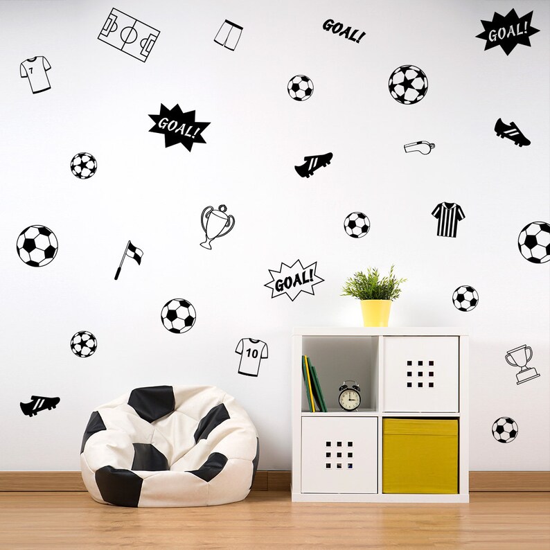 Football Wall Decal Sport Decals Soccer Wall Decals Etsy UK