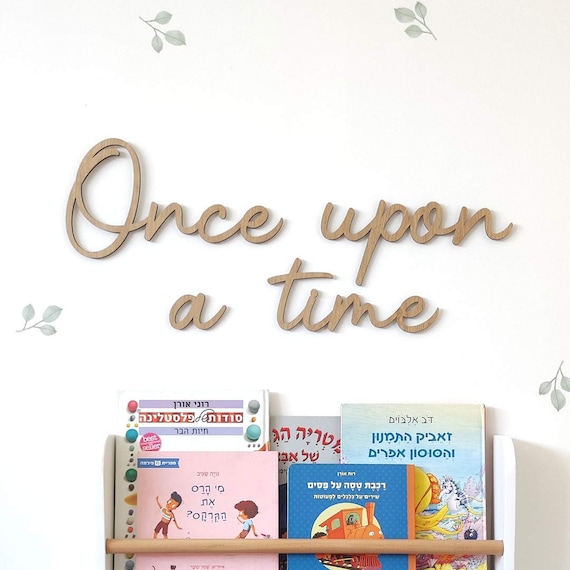 thumbnail image 2 of Once Upon A Time Wooden Wall Signs - Nursery Decor For Bookshelf, Reading Corner, Classroom 2 of 12