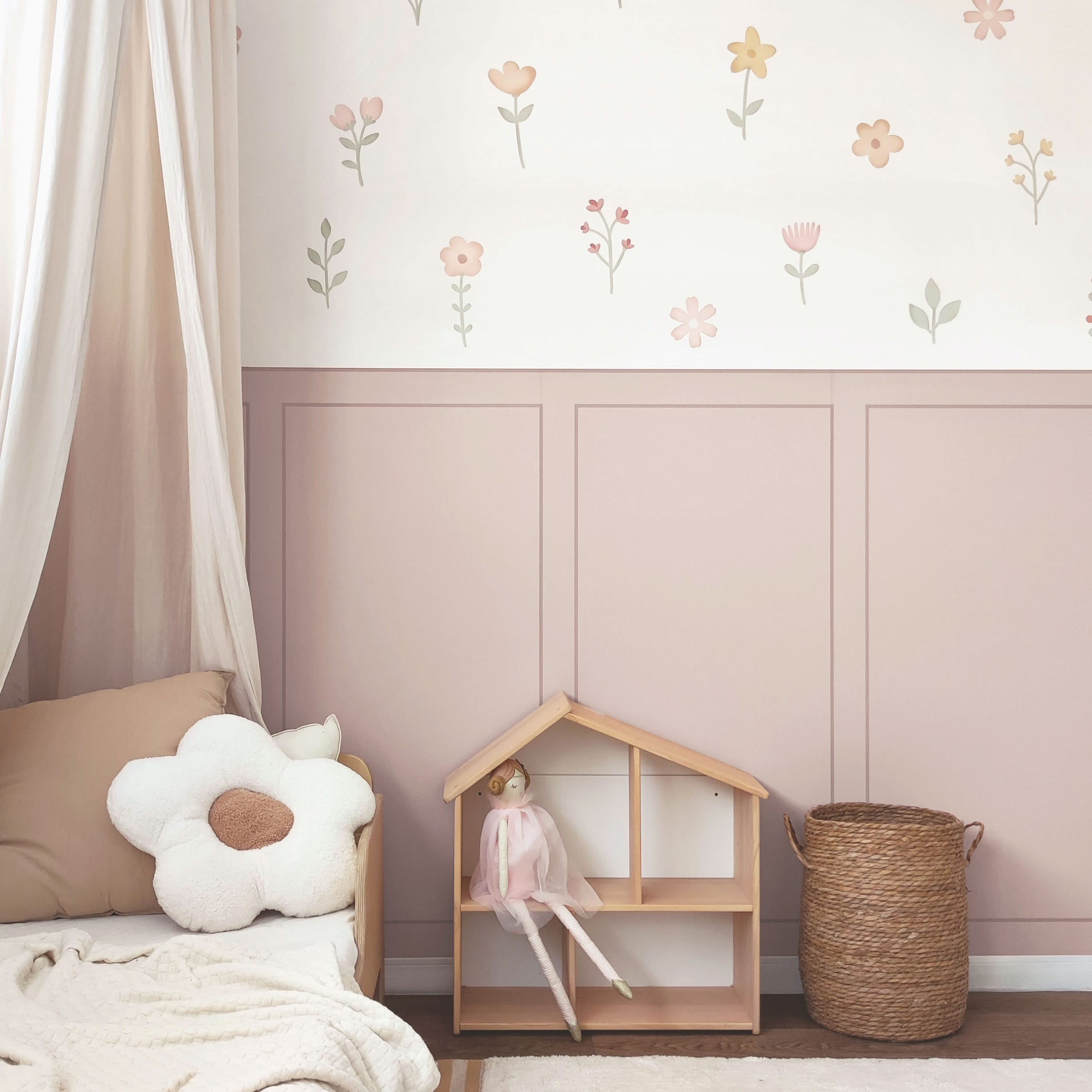 布張りヘッドボード フルツインサイズ、壁取り付けヘッドボード