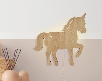 Unicorn night lamp kids, wooden night lamp, Boho theme decor, kids Night Light, kids Birthday Gift, Kids Lamp, Nursery decor