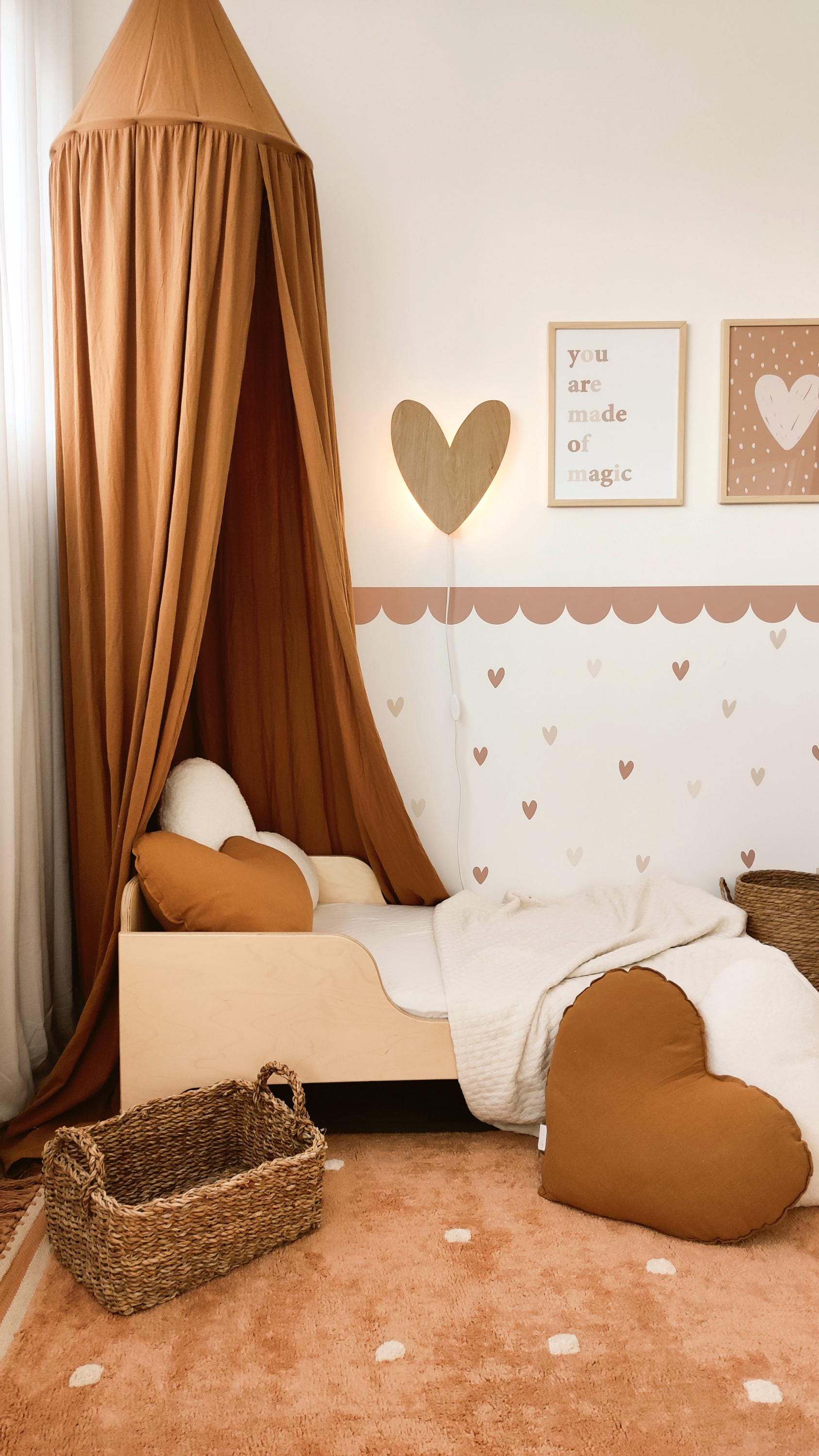 Canopy caramel, Bed canopy, Baby canopy, kids canopy, bed tent, Nursery canopy, Crib canopy 100% cotton