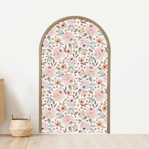 Floral arch decal + wooden frame arch 90X150 cm