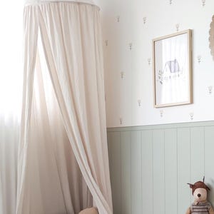 Canopy ivory, Bed canopy, Baby canopy, kids canopy, bed tent, Nursery canopy, Crib canopy 100% cotton