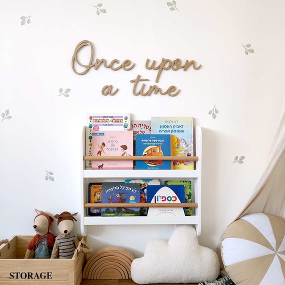 ZSSZ "Once Upon A Time" Nursery Wall Decal - Vinyl Lettering Quote For Kids Room Decor (22x10 Inches)