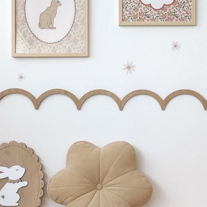 Scalloped Wall Moulding wood, wooden wall molding, chair rail molding shaped scallop, wooden Cornice