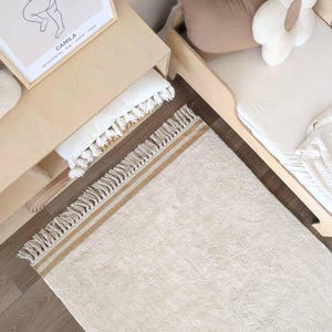 Natural cream rug , cotton rug, rug for kids room, cream carpet, decor,  room accessories, nursery rug, cotton carpet