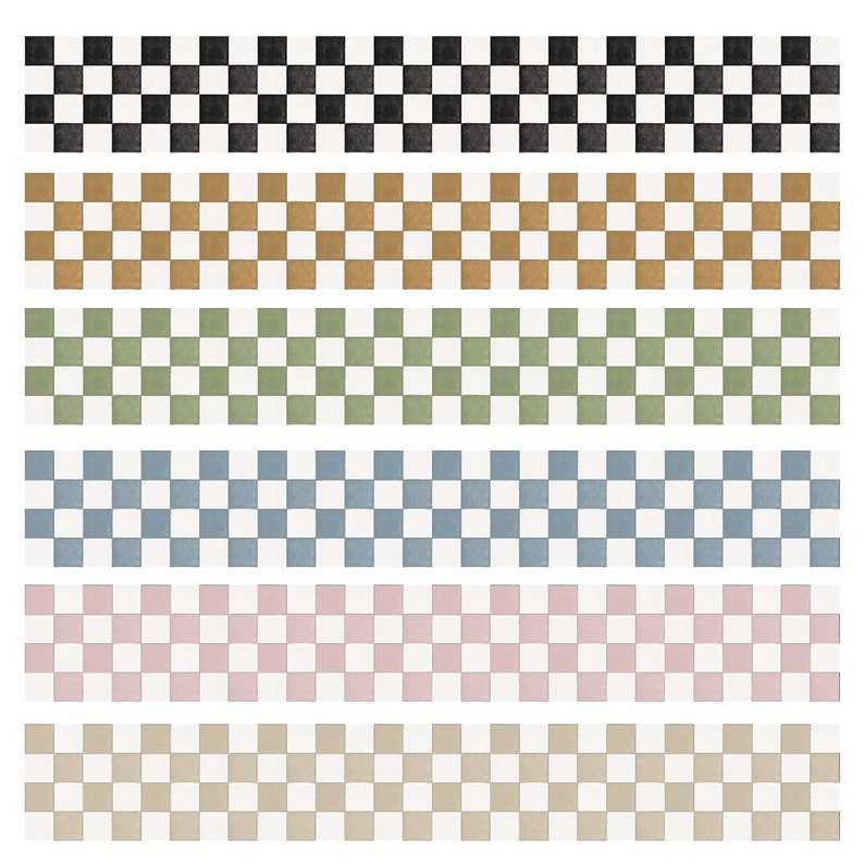 Checker Border Wall Decal, Border Wall Stickers, Removable Fabric Wall ...