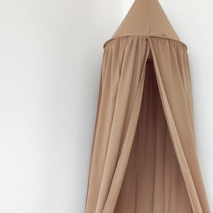 Canopy light brown, Bed canopy, Baby canopy, kids canopy, bed tent, Nursery canopy, Crib canopy 100% cotton