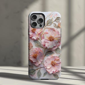 Unique Floral Tough Phone Case , Colorful Retro Oil Painting , Impact Resistant Phone Case / iPhone 16, 15, 14, 13, 12, 11, Samsung, Pixel