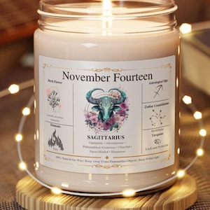 Custom Birthdate Candle – Personalized Astrology & Zodiac Gift, Unique Birthday Candle, Birth Month Keepsake, Thoughtful Gift for Her