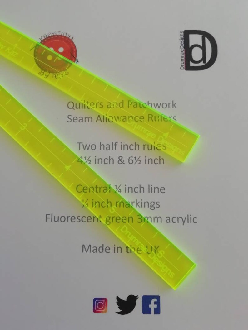 Quilters Half Inch Rulers Acrylic Templates Sewing - Etsy UK