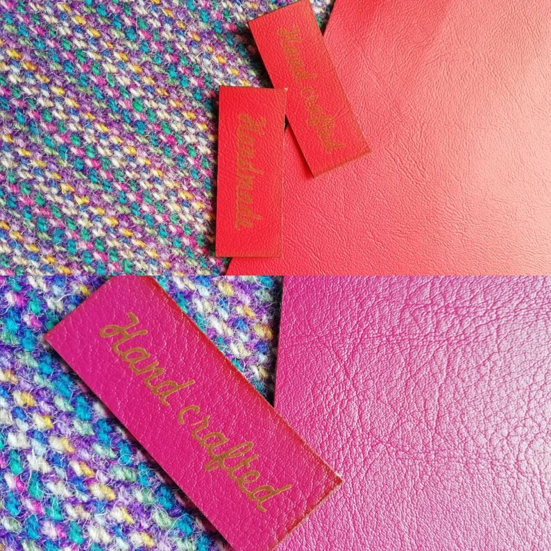 Sew in Labels, Faux Leather Labels, Leather Labels, Cork Labels