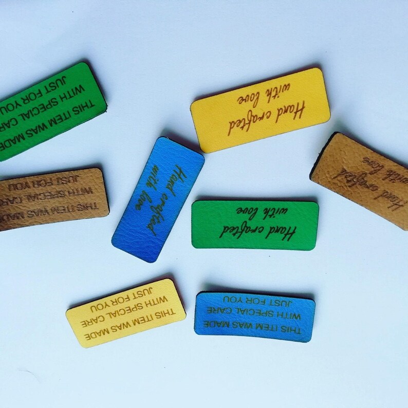 Sew in Labels, Faux Leather Labels, Leather Labels, Cork Labels