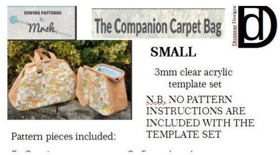 Mrs H Carpet Companion Bag acrylic templates Mrs H patterns Mrs h acrylic template set