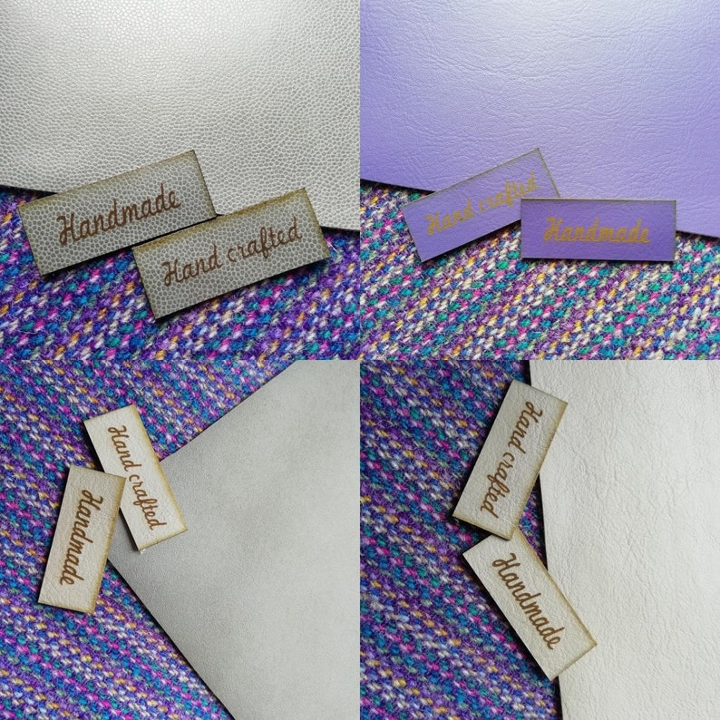 60 Etiquetas De Cuero Personalizadas En 10 Diseños - Para Coser En Ropa, Bolsos, Proyectos DIY, Material PU, Paquete Completo