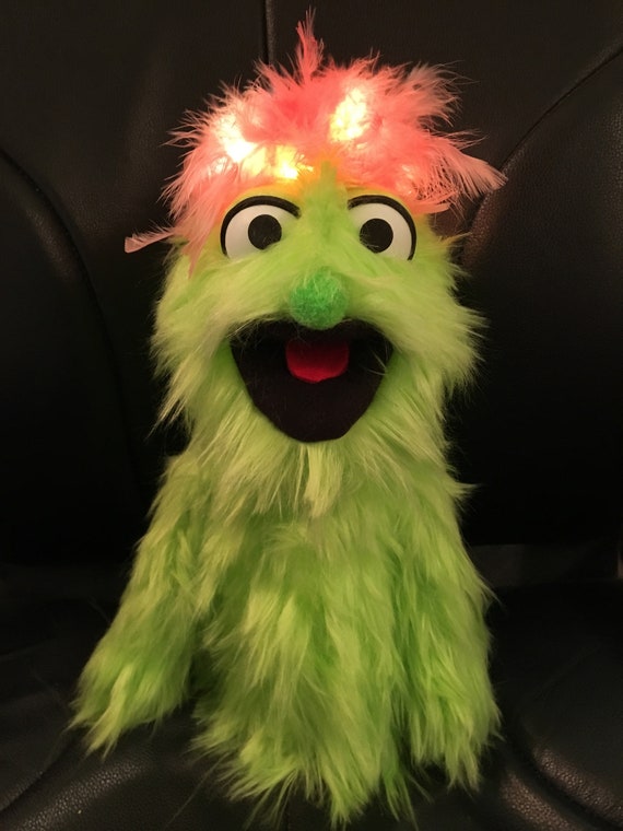 Puppet Light Up Puppet Monster Puppet Hand Puppet Etsy