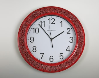 Ceramic Clock, Wall Clock, Howard Miller, Jan's Pottery LLC, Pottery Wall Clock, Pottery Wall Clock