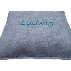 Square felt seat cushion various colors with individual embroidery 35 cm image 5