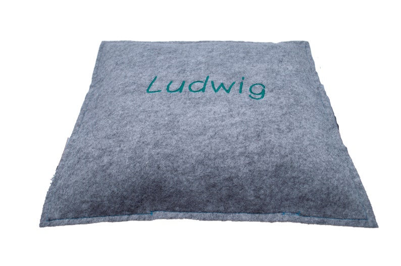 Square felt seat cushion various colors with individual embroidery 35 cm image 5