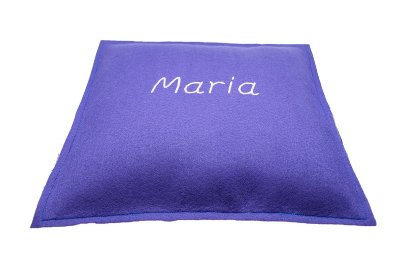 Square felt seat cushion various colors with individual embroidery 35 cm image 6