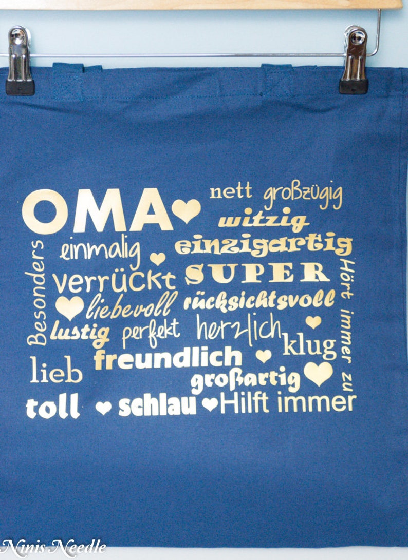 Tasche Einkaufsbeutel mit Aufdruck Oma Opa Bild 3