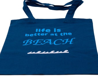 Tasche - Einkaufsbeutel mit Aufdruck Beach