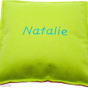 Square felt seat cushion various colors with individual embroidery 35 cm image 10