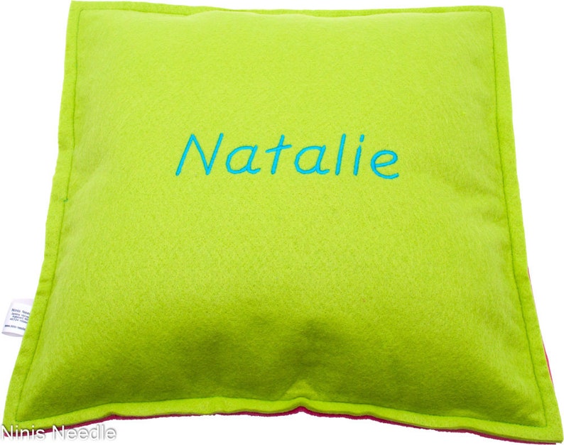 Square felt seat cushion various colors with individual embroidery 35 cm image 10