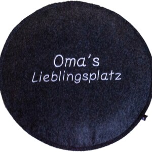 Sitzkissen Filz rund personalisiert Namen 40 cm Bild 5