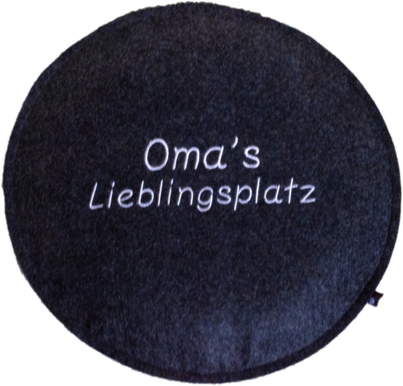 Sitzkissen Filz rund personalisiert Namen 35 cm Bild 4