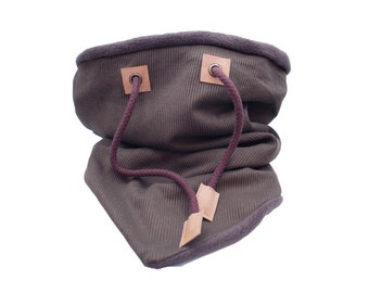 Scarf slip-on scarf Lieloop truffle brown lined