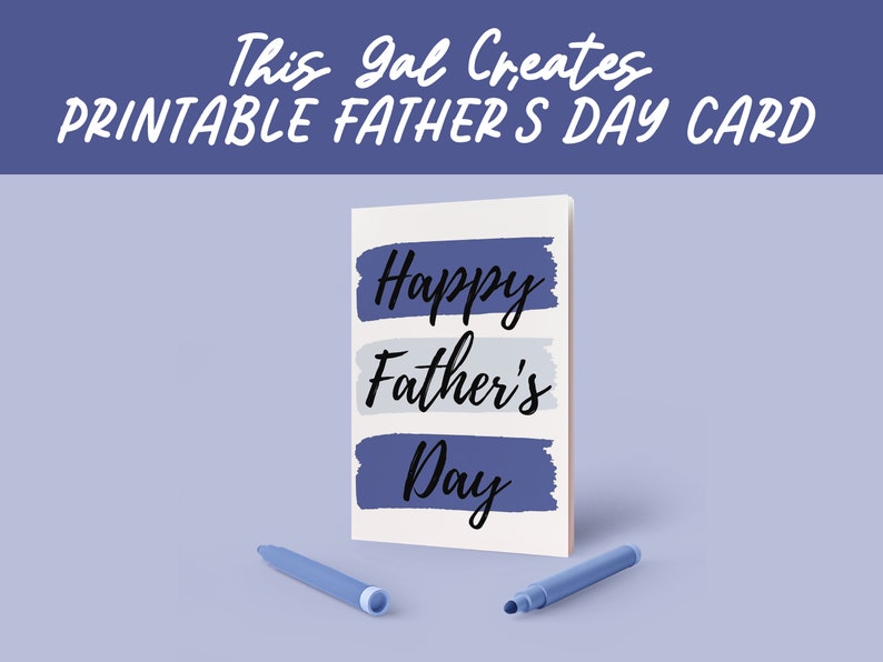 Printable Fathers Day Card Fathers Day Card Template Instant Download