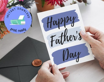 Printable Fathers Day Card | Fathers Day Card Template Instant Download | First Fathers Day Card | PDF Fathers Day Card