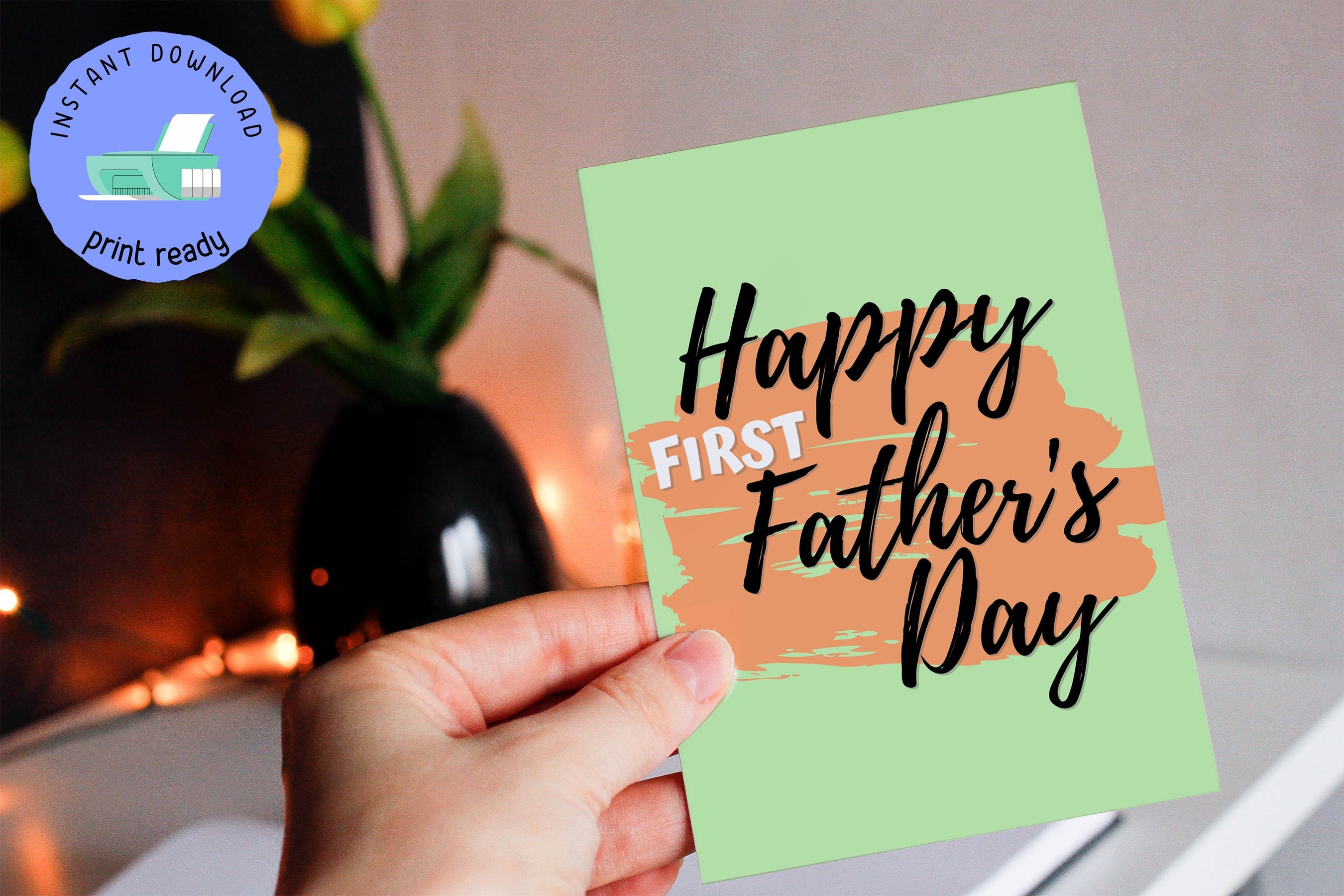 Printable First Fathers Day Card Fathers Day Card Template Instant ...