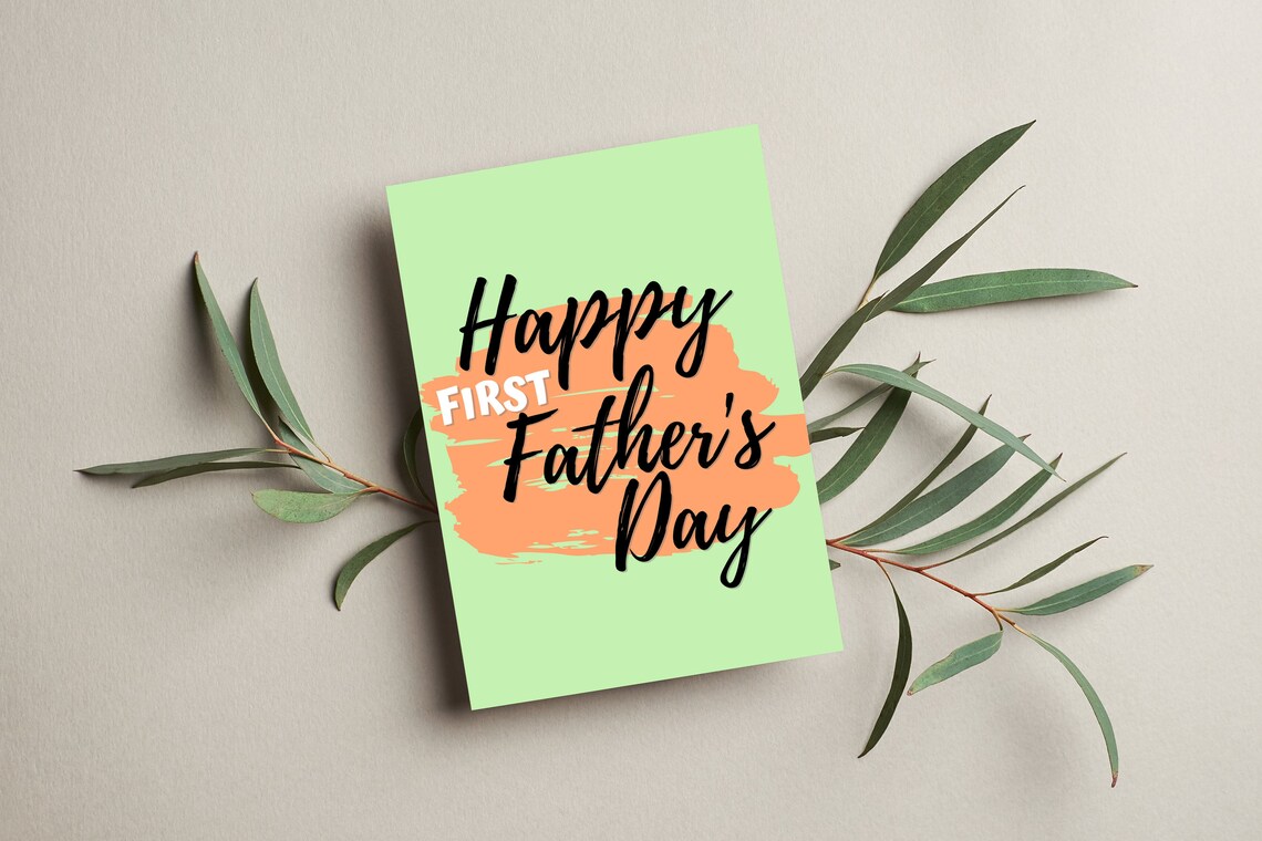 Printable First Fathers Day Card Fathers Day Card Template Instant ...