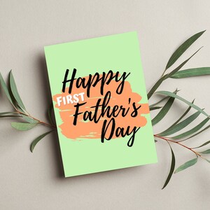 Printable First Fathers Day Card | Fathers Day Card Template Instant ...