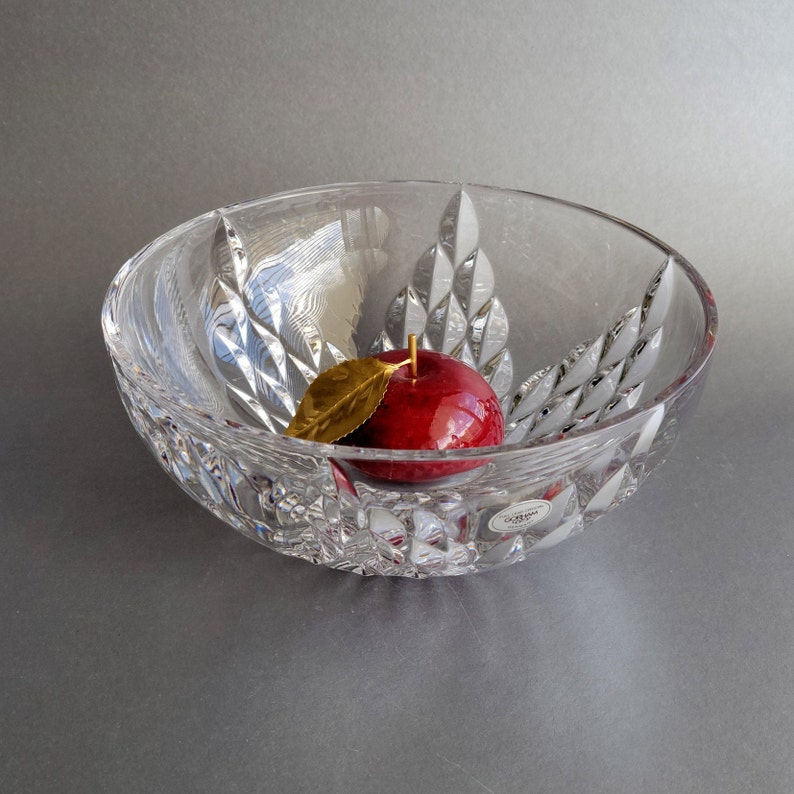 Crystal bowl GORHAM Lead crystal candy dish Centerpiece fruit vase Made in Germany image 1