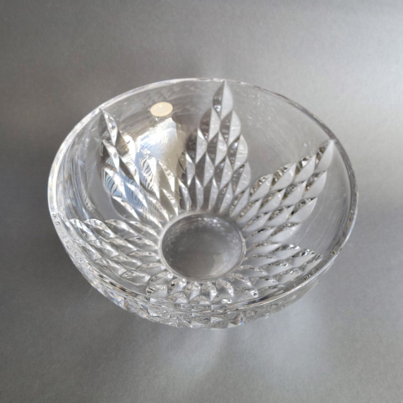 Crystal bowl GORHAM Lead crystal candy dish Centerpiece fruit vase Made in Germany image 7