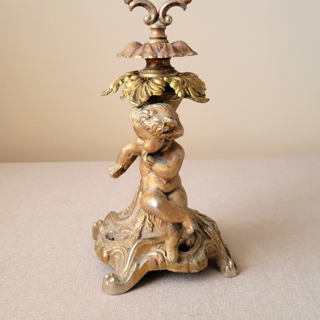 Vintage Table Lamp Base Parts CHERUB Replace Lamp Parts Lighting Parts