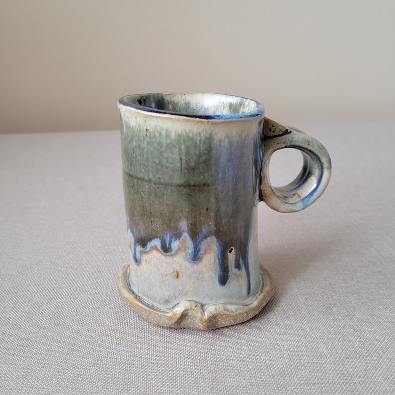 Handmade stoneware mug Rustic coffee tea cup Artist made drinkware Farmhouse pottery image 1