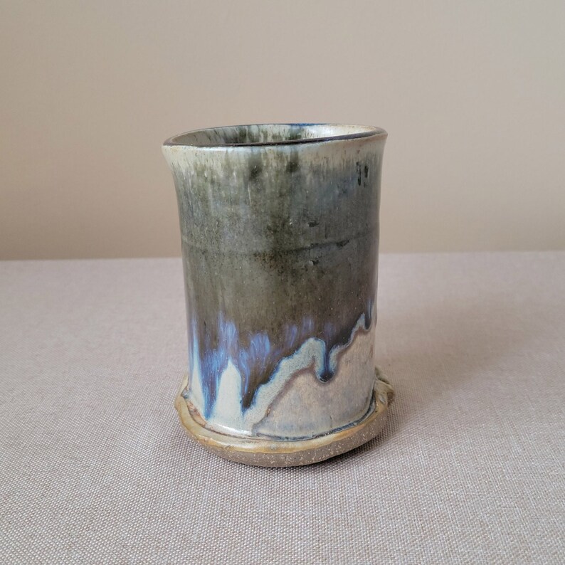 Handmade stoneware mug Rustic coffee tea cup Artist made drinkware Farmhouse pottery image 6