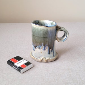 Handmade stoneware mug Rustic coffee tea cup Artist made drinkware Farmhouse pottery image 4