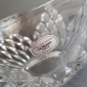 Crystal bowl GORHAM Lead crystal candy dish Centerpiece fruit vase Made in Germany image 9