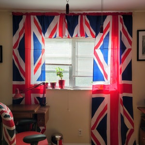 Handmade Union Jack curtains from Great British flags UK Curtains United Kingdom curtains image 8