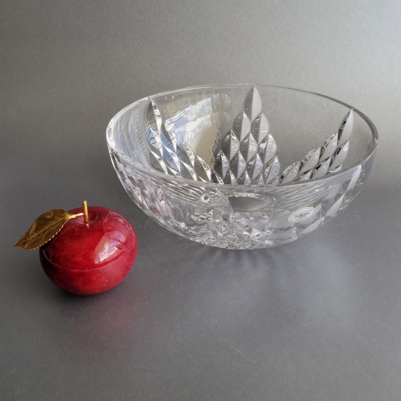 Crystal bowl GORHAM Lead crystal candy dish Centerpiece fruit vase Made in Germany image 4