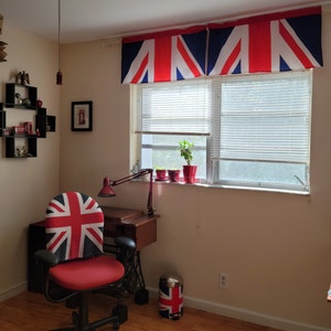 Handmade Union Jack curtains from Great British flags UK Curtains United Kingdom curtains image 5